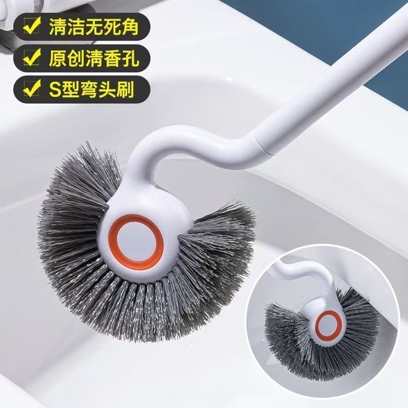 Plastic Toilet Brush with Long Handle for Household Use Without Dead Corners, Toilet Cleaning Brush, Wall-Mounted Toilet Cleaning