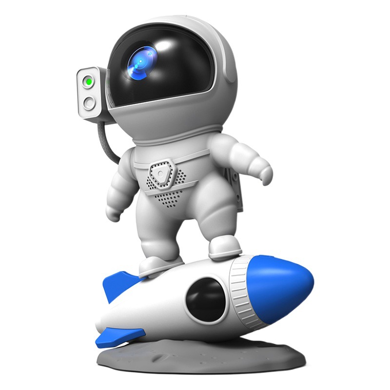 Nebulosa cohete astronauta cielo estrellado lámpara de proyección astronauta Bluetooth APP control ruido blanco RGB atmósfera luz nocturna