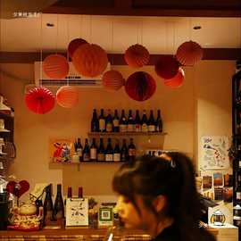 春节西瓜灯笼红色纸装饰品挂摆件店铺氛围感场景布置2025过蛇年