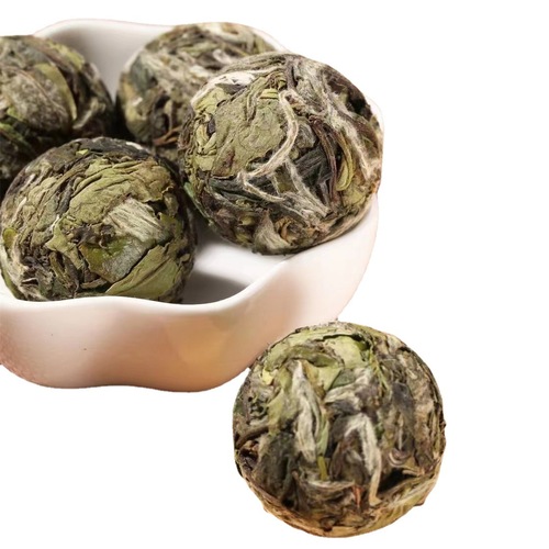 Fuding High Mountain White Tea 2020 Pre-Qingming White Peony with Floral and Fruity Aroma, Hair-like Fragrance, Dragon Pearl Tea Balls, 500g Bulk