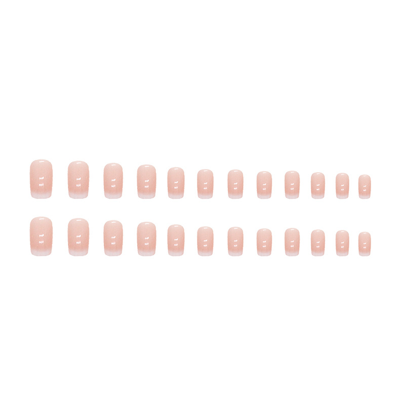 Sweet, gentle, light pink gradient European wearing armor, simple and pure desire Instagram style fake nail product_voghion.com