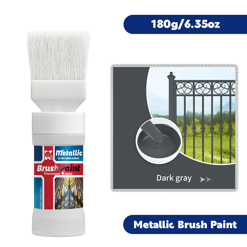 회색 180g 브러시 금속 페인트, 브러시 헤드와 함께 제공