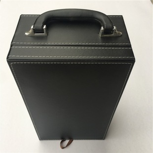 Manufacturer Produces/Leather Red Wine Packaging Boxes, Various Leather Double Bottles of Red Wine Gift Boxes