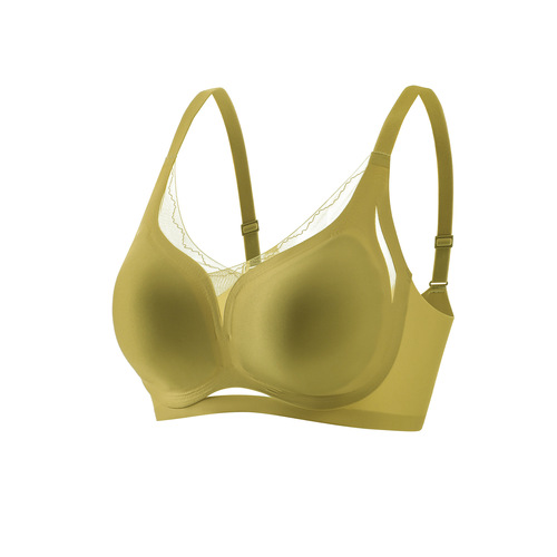 Seamless underwear for women, big red, push-up, auxiliary breasts, anti-sagging, UU cup, big breasts, small sleep bra, self-made factory