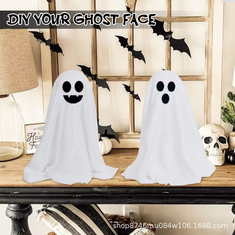 Nuevos productos transfronterizos Decoración de Halloween Decoración de Halloween fantasma y operación de batería de luz ensamble Paquete de Halloween fantasma