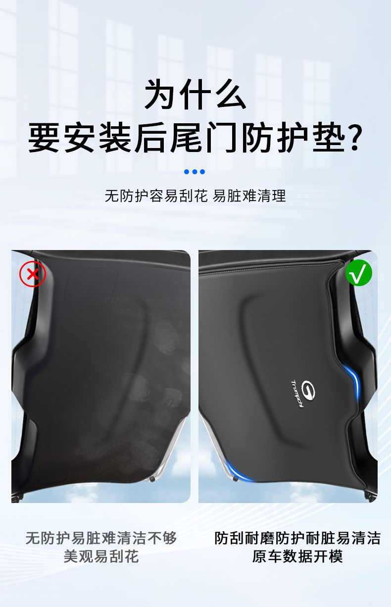 Gac Trumpchi Gs8 Trunk Anti-Scratch Protective Sticker Car Anti-Collision and Anti-Kick Pad Rear Tailgate Panel Anti-Slip Protection