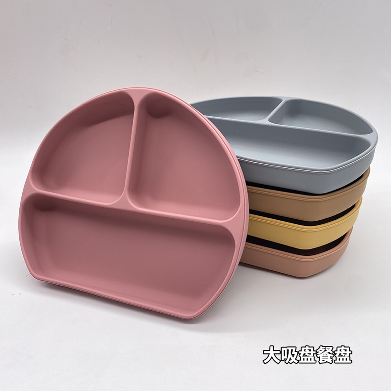 立体围兜硅胶餐具套装