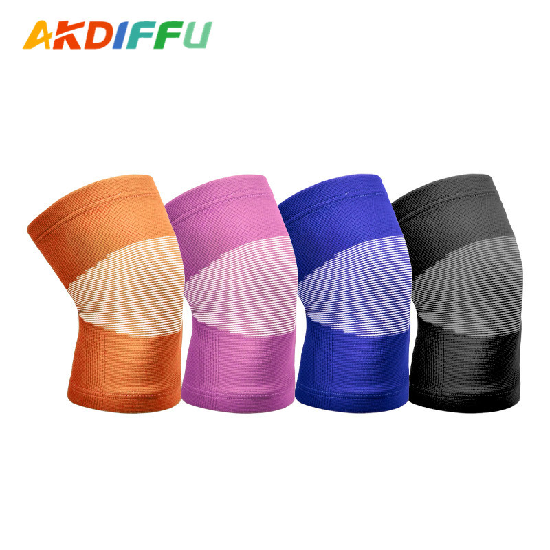 Transfronterizo nueva engrosada de punto rodillera deportes de tiro duro soporte de levantamiento de pesas Squat equipo rodillera protección de la rodilla de levantamiento de pesas