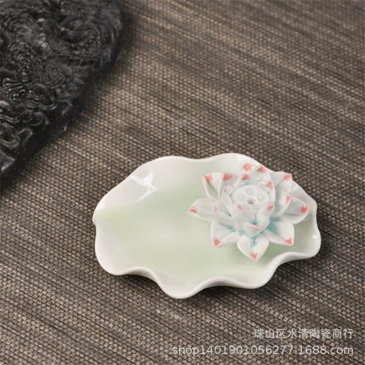 Керамическая диска из лотоса Jingdezhen диска для благовоний ароматная печь для дома украшения лотоса нити благовоний заглушка