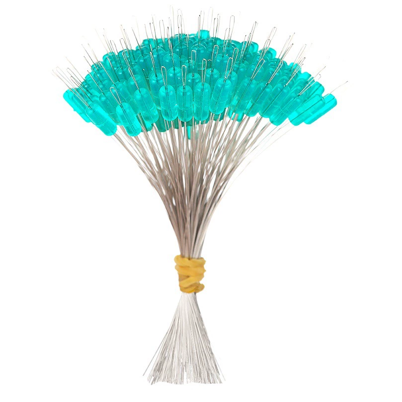 Прозрачная зеленая силиконовая космическая фасоль, целая пачка, 100 бобов с защитой от запутывания, объемные конкурентные супер узкие аксессуары для лески