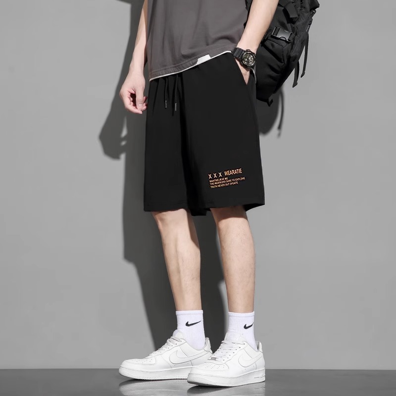 Shorts Men's Summer Ice Silk Cool Outer Wear Pants Trendy Brand Quick-drying Loose Basketball Pants Men's Casual Sports Pants