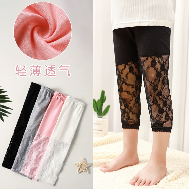 Summer children's leggings, thin lace trousers, lace dress, 2023 collection