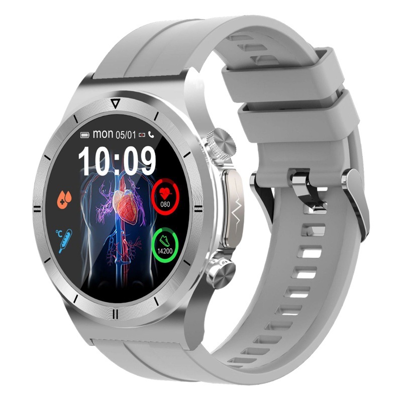 Nuevo reloj inteligente T30 ECG no invasivo de glucosa en sangre Frecuencia Cardíaca oxígeno en sangre monitoreo de la salud del sueño Bluetooth llamada Deportes