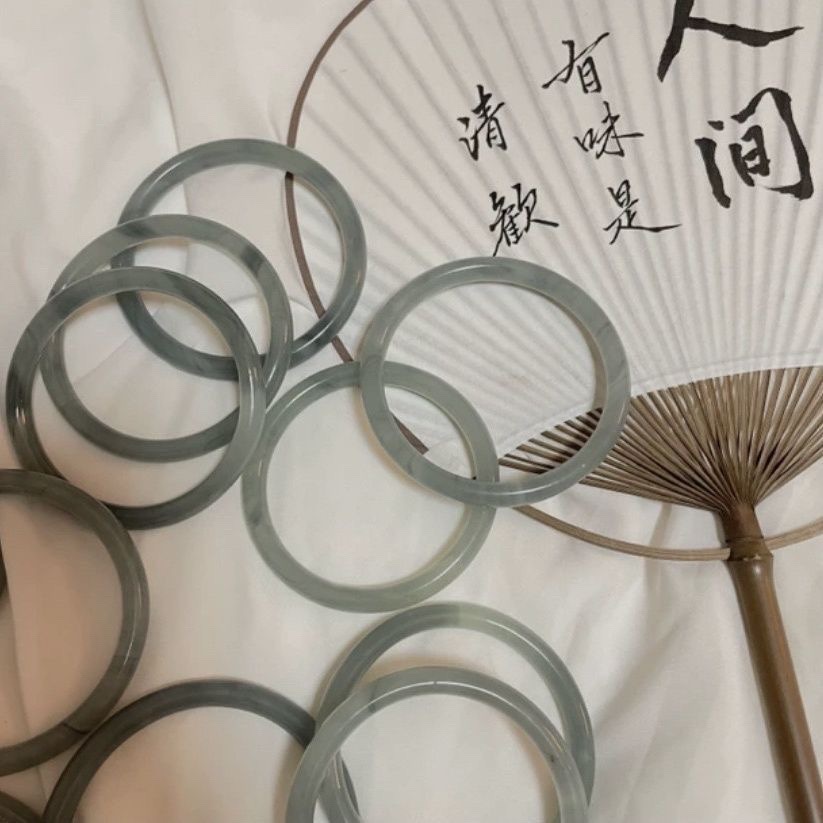 新中式非金属水墨丹青古风手镯首饰简约高级闺蜜国风手镯dy同款潮