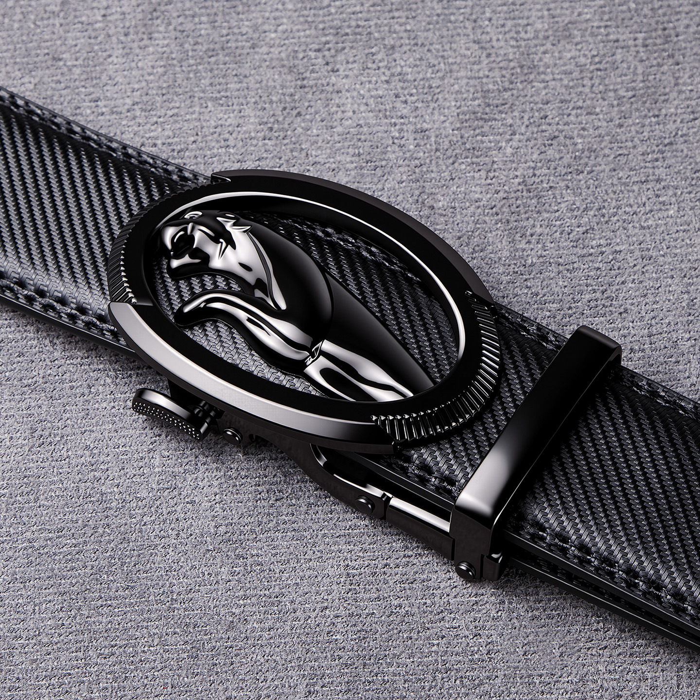 Amazon Cross-border Men's Leather Belt Genuine Leather Automatic Buckle Youth Business Factory Wholesale Belt