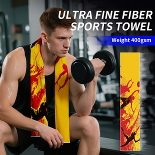 [Basketball Fitness Sports Towel] Strong Water Absorption, High Density, Soft and Lint-Free Printed Sweat-Absorbent Sports Towel Customized
