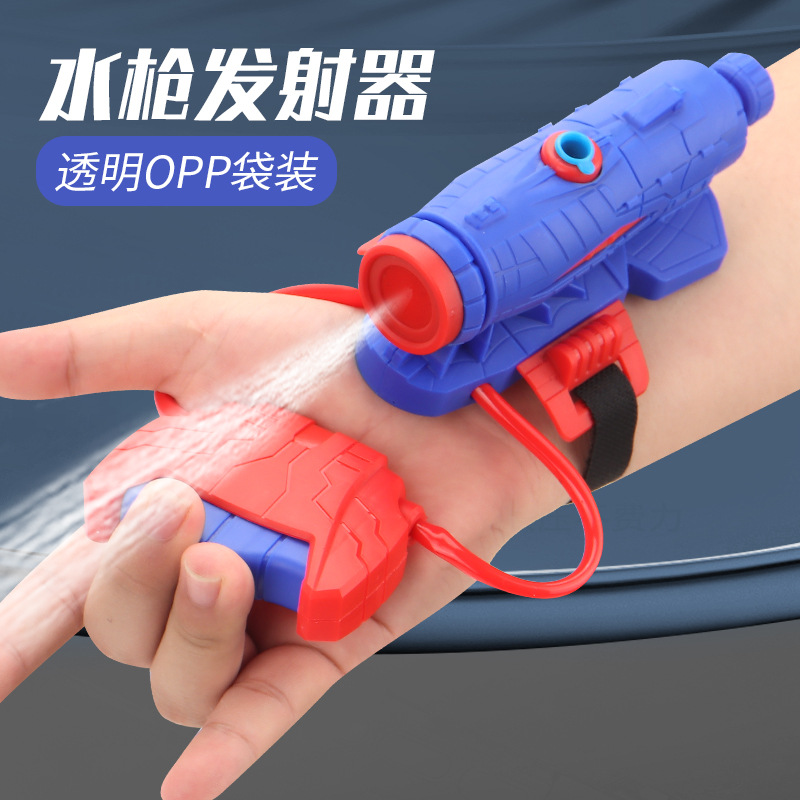 Transfronteriza Araña transmisor de la muñeca de los niños portátiles Araña guantes juguetes de agua manual de Prensa continua de pelo pistola de agua