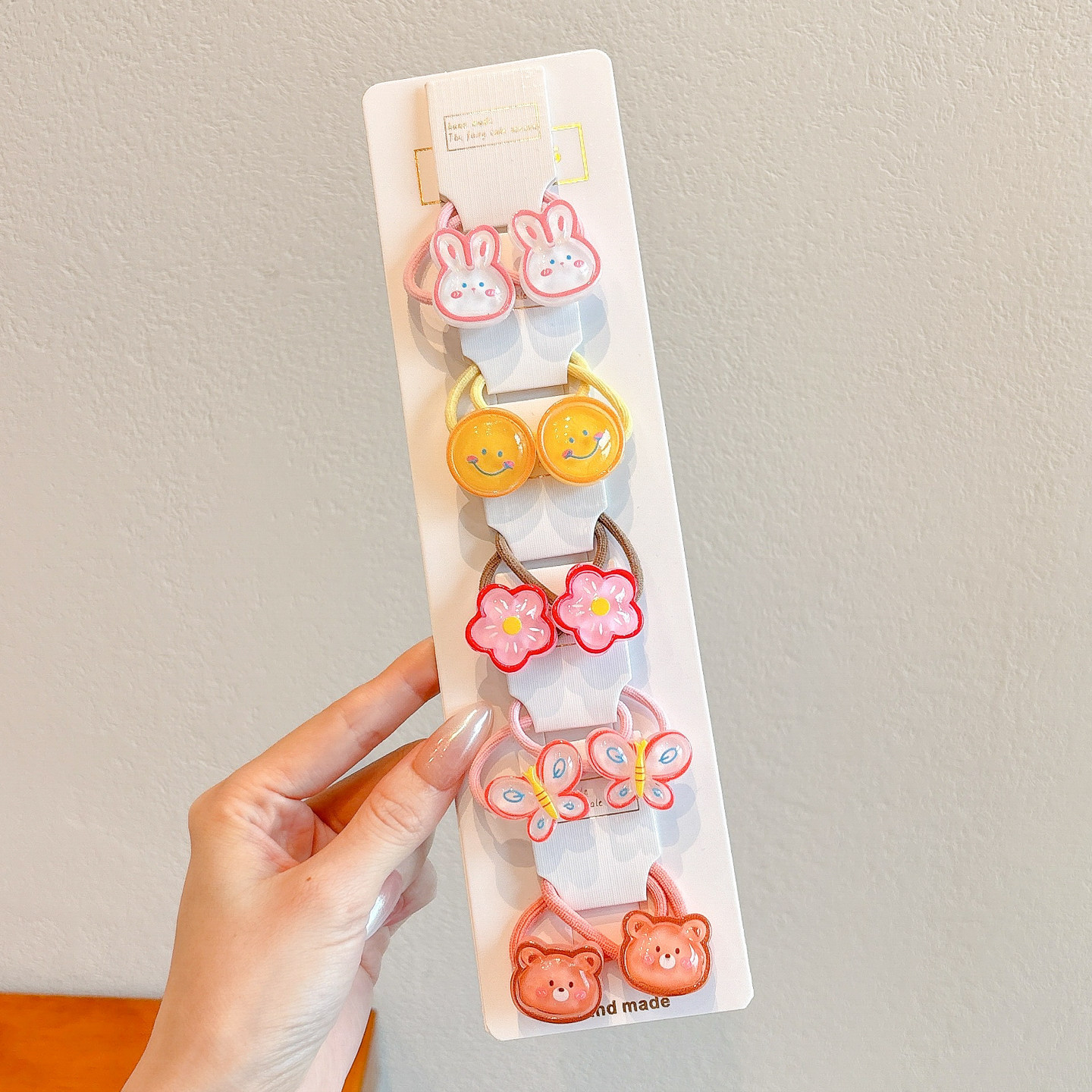 Caricatura encantadora anillo de pelo pulgar no daña el cabello de los niños correa de correa pequeña cuerda de cabello para niñas cuerda de cabello