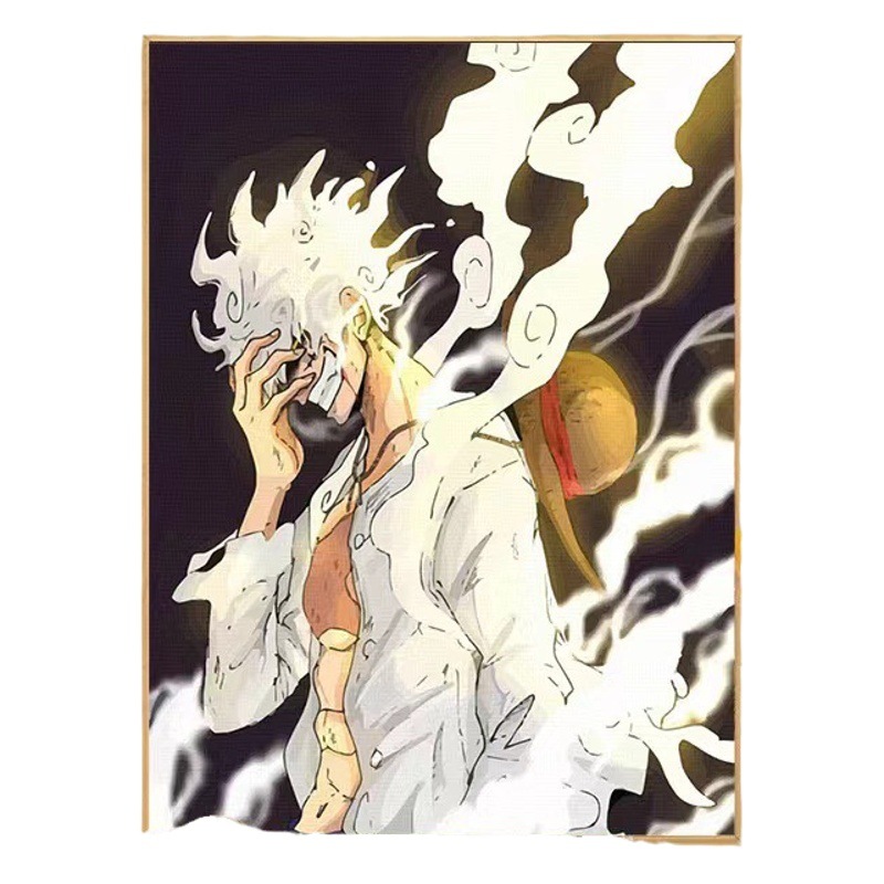 Lufei de cinco velocidades de una pieza digital de pintura al óleo de bricolaje relleno de color de pintura hecha a mano pintura al óleo de acrílico al por mayor