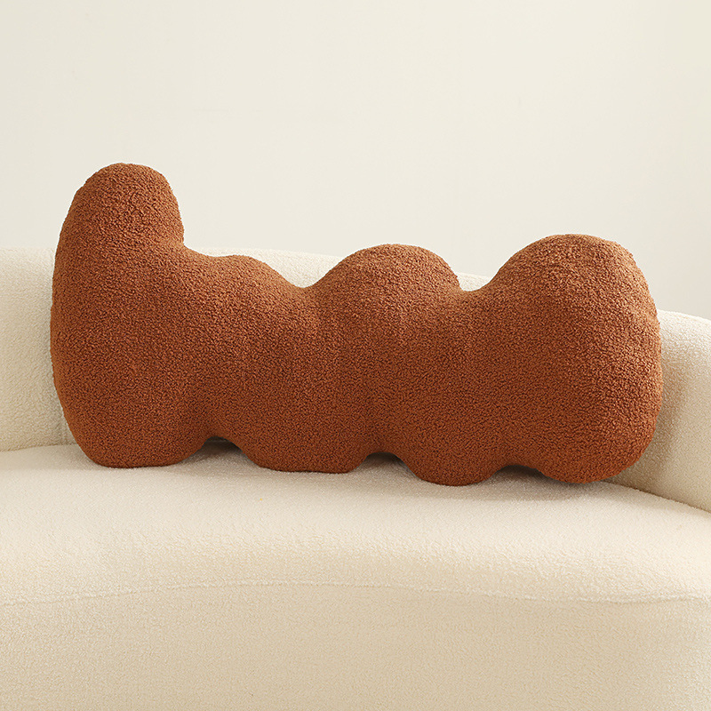 Nuevo estilo simple almohada de peluche floral almohada de peluche nudo donut almohada de cama almohada de cojín grande almohada al por mayor