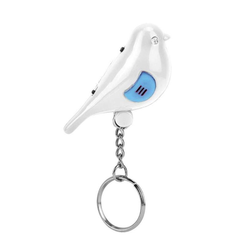 物探知機 小鳥型キーホルダー スマート音声コントロール探知機 ペンダント LEDホイッスルキー紛失防止装置 車のキー|undefined
