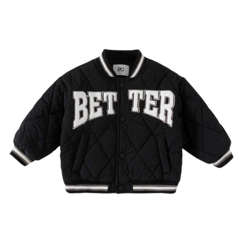 Ropa Infantil Youbao, Chaqueta de Béisbol Acolchada con Letras para Niños, Estilo Casual de Otoño e Invierno, Abrigo Infantil para Niños Pequeños QY82261