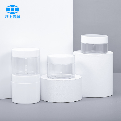 47 teeth 30/40/50/60ml transparent wide-mouth bottle cream packaging transparent bottle pet skin care product plastic jar