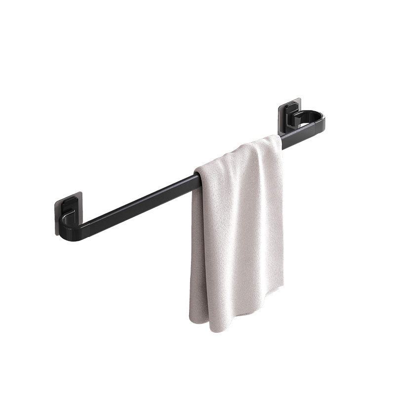 Toallero inodoro sin perforación Espacio Soporte para baño de aluminio Arteque para secar toallero de baño Red de red Varilla de almacenamiento de una sola varilla