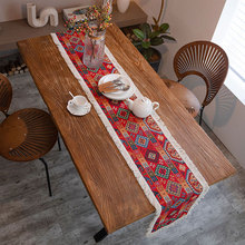 Z54G复古摩洛哥风格桌旗餐桌布艺家居装饰茶几电视柜盖布民族风提