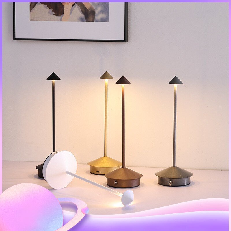 Cross-Border Wholesale Small Night Light Rechargeable Bedside Table Lamp Outdoor Camping Restaurant Cafe Bar Desktop Atmosphere Light
