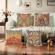 爆款亚马逊希音temu跨境电商新款家居亚麻布抱枕套不含填充物