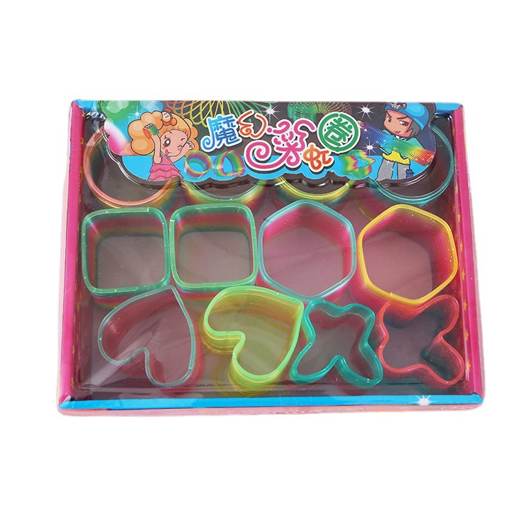 Gran 12 tabletas/caja en forma de círculo de arco iris transparente nueva venta caliente Arco Iris juguete polígono Arco Iris círculo al por mayor