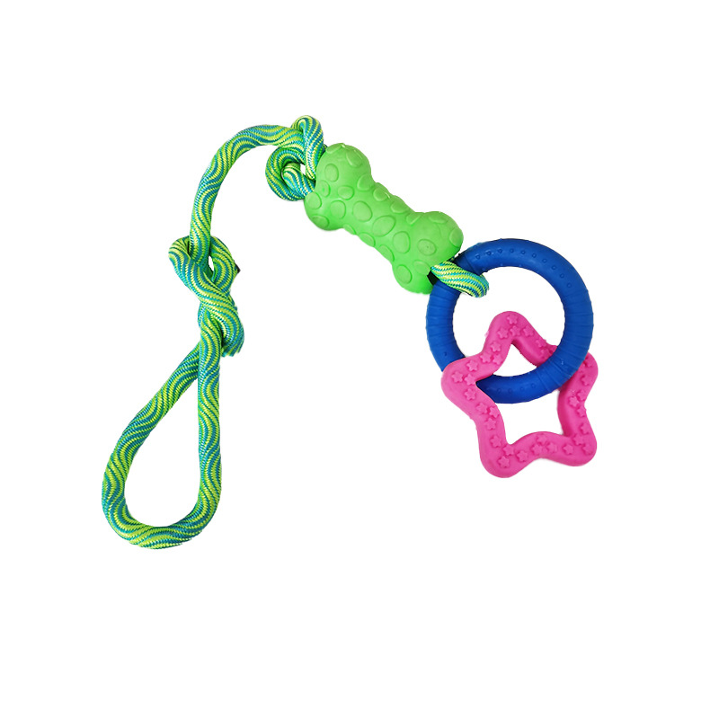 Amazon nuevo nudo de algodón para mascotas dientes molares limpieza hueso de perro interactivo resistente a mordeduras cabeza perro traje de juguete