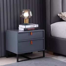 设计师CLSRKYQ-901#北欧风轻奢卧室时尚简约床边收纳柜现代意式床