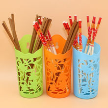 创意塑料壁挂式筷笼 家用筷子筒可挂式沥水筷笼厨房用镂空筷笼子