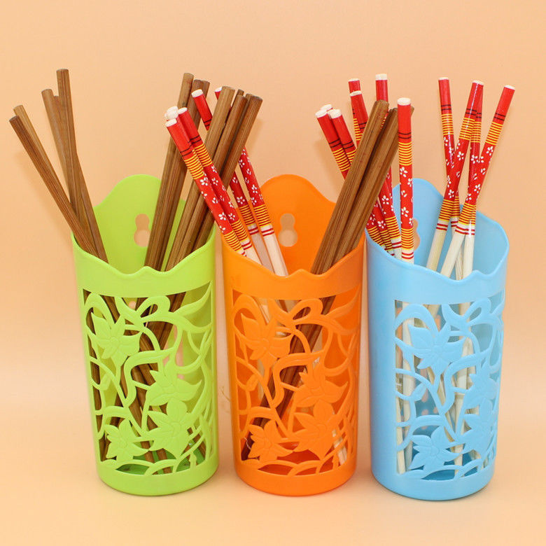 创意塑料壁挂式筷笼 家用筷子筒可挂式沥水筷笼厨房用镂空筷笼子