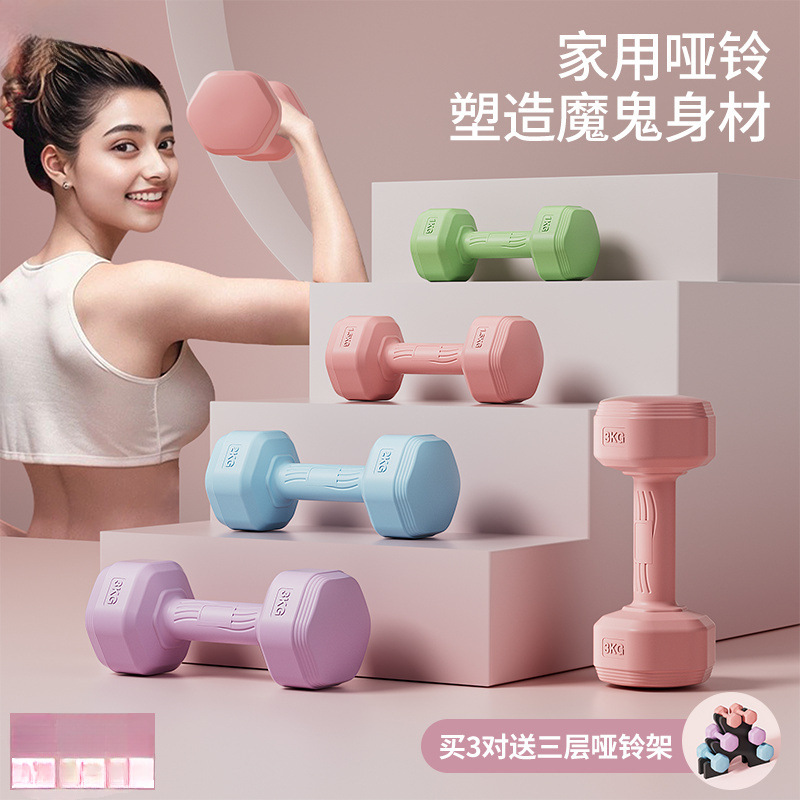 Dumbbells for Women, Fitness Equipment for Home, Slim Belly Barbell, Kettlebells, Children, Teenagers, Female Small Dumbbells, a Pair