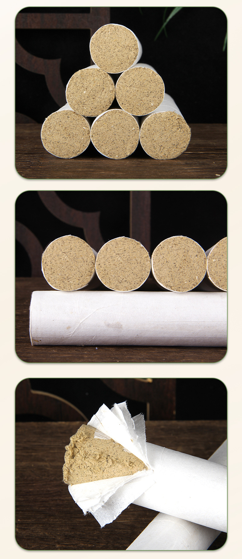 Five-Year Aged Moxa Stick 2.5cm Thick Ai Tiao Moxibustion Roll for Home and Studio Use preparation