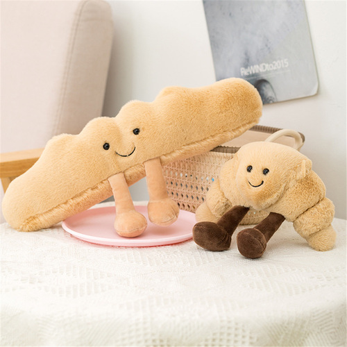 ins creative toast bread pillow cross-border wholesale plush toy simulation snack bread story comfort doll