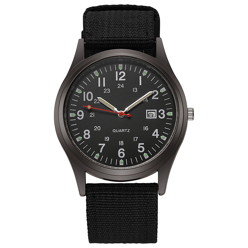 Nueva ropa de lona, relojes para hombres, relojes de regalo de moda casuales, relojes militares, calendario, relojes deportivos para estudiantes, relojes de cuarzo