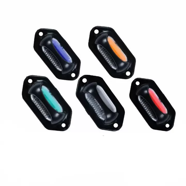 卡车边灯12V24V8LED双色牌照灯侧灯信号灯货车牌照灯跨境现货