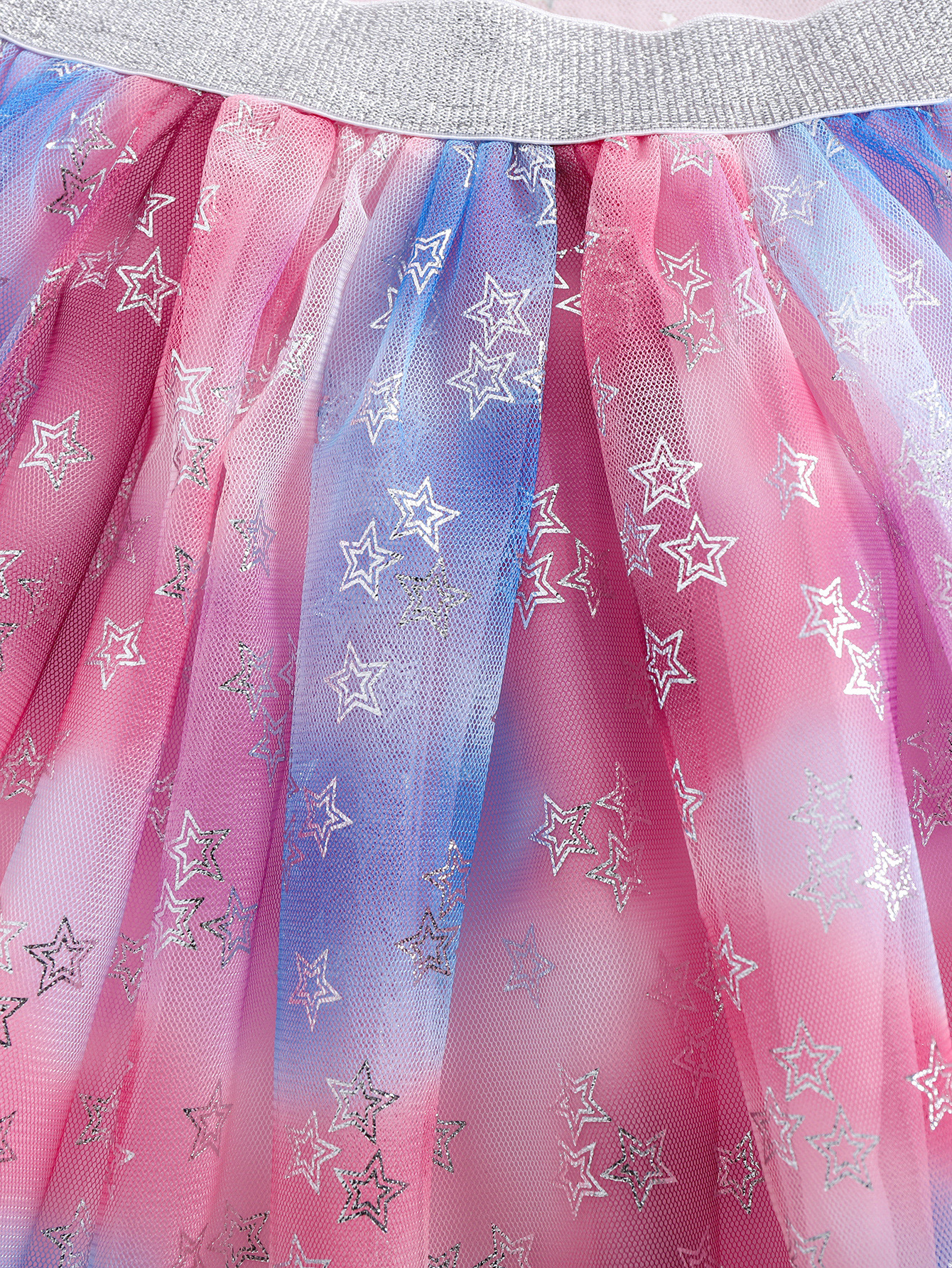 Nuevo vestido de malla de estrella de color gradiente, vestido de cumpleaños para niñas, vestido de Tutu, vestido de corset universal
