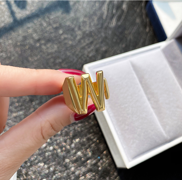 Fashion Letter Brass Rings 1 Piece