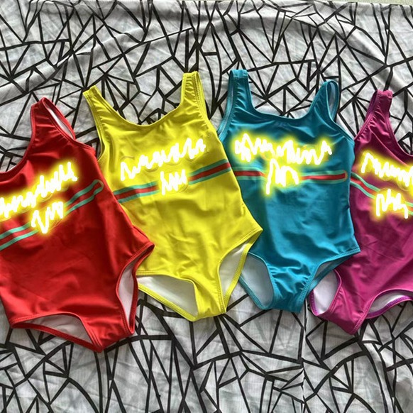 Children's Swimsuit Classic Trendy Brand Element Letter G Print Swimsuit Girl Designer Designer One-Piece Swimsuit