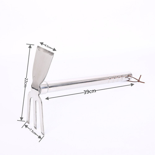 Stainless steel hoe household gardening tools dual-purpose hoe nail rake pickaxe flower planting vegetable weeding