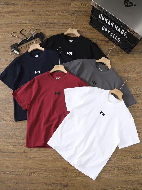 2025夏のハイリーハンソン男女の純綿半袖tシャツの上着は柔らかくて快適です。|undefined