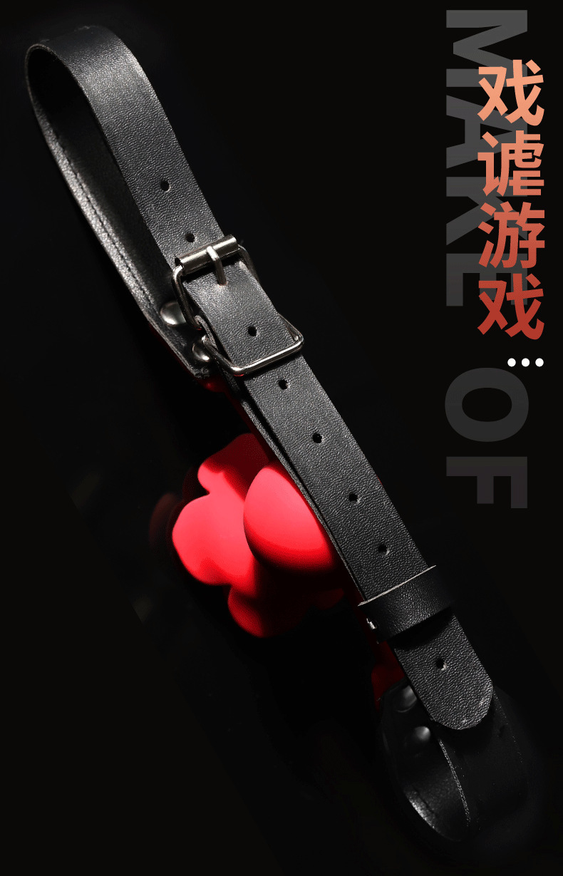 Silicone and Alloy Bondage Restraint Set with Mouth Ball, Handcuffs and Nipple Clamps — detail image 24