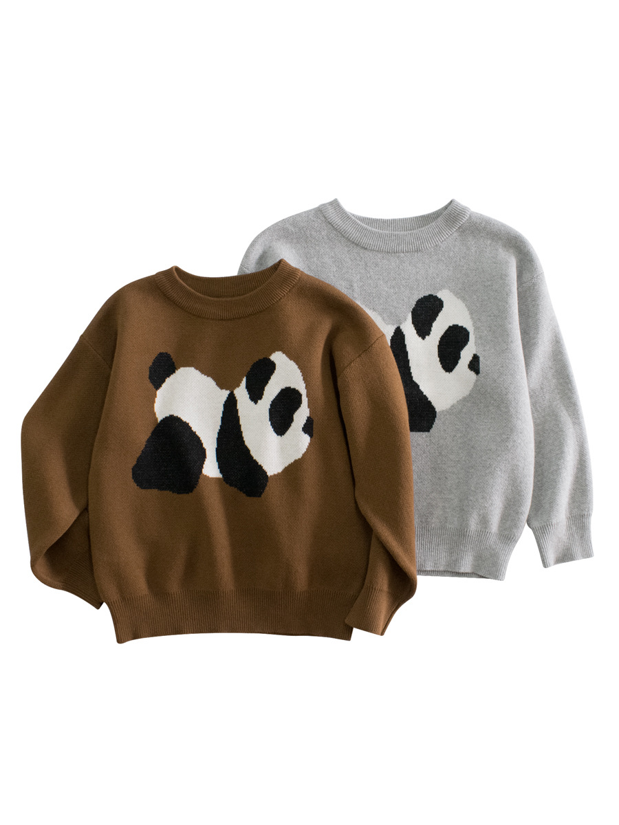 Ropa Infantil Estilo Coreano 27kids, Suéter Infantil con Dibujo de Panda, Modelo Primavera 2026, Ropa para Niños al por Mayor