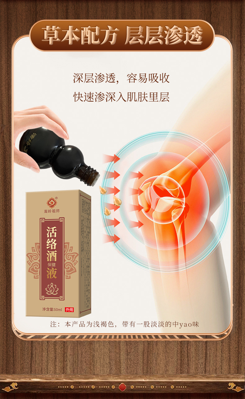 Tougu Medicated Wine External Liniment for Joint Aches and Muscle Discomfort Traditional Herbal Topical Liquid in use