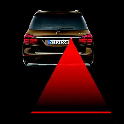 Automobile rear-end collision prevention laser fog lamp projection lamp tail spotlight car LED modified anti-collision warning lamp decorative lamp (Fog lamp)